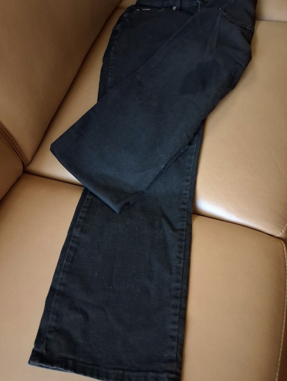 Riders by Lee Black Jeans Straight Leg  Washed Denim Mid-Rise 5-Pocket Size 8P